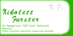 nikolett furster business card